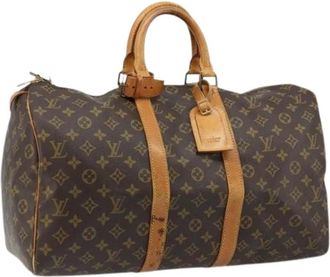 Louis Vuitton Pre-owned Weekend Bags, female, Brown, Size: ONE SIZE Pre-owned Canvas Weekend Bag