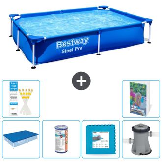 Bestway Piscina Bestway Steel Pro Rectangular - 221x150x43 Cm - 7-piezas S146