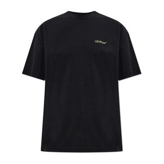 Off-white T-Shirts, female, Black, Size: 2XS Logo T-Shirt