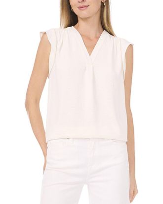 Vince Camuto V Neck Ruffle Sleeve Blouse