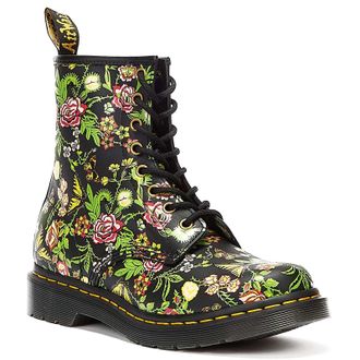 Dr. Martens 1460 Bloom Backhand Leather Womens Ankle Boots - Black - Size:UK 6.5