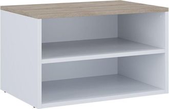 Vicco Cassettiera Betti, Bianco/Sonoma, 60 x 36 cm con 2 scomparti, Vicco