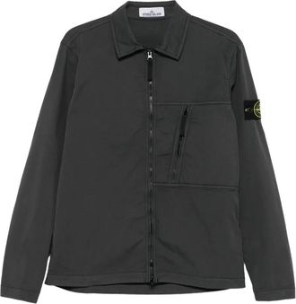 Stone Island Giacca con zip e tasca - Grigio
