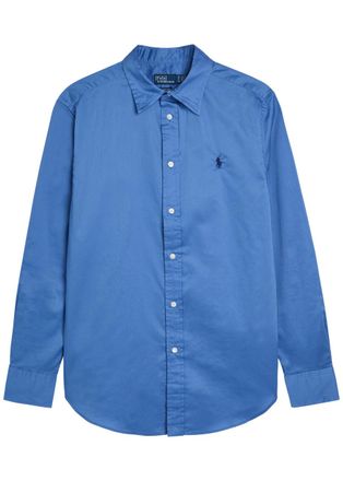 Polo Ralph Lauren Logo-embroidered Cotton Shirt - Blue - S (UK8-10 / S)