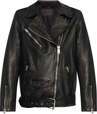 AllSaints Billie leather biker jacket - women - Sheepskin - S - Black