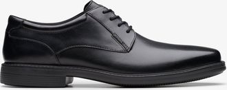 Clarks Wendell LaceII Zwarte Leren Schoenen