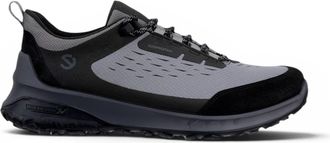 Ecco Ecco Zwart Grijs Leren Waterdichte Outdoor Sneaker Schoenen Voor Heren - ULT-TRN