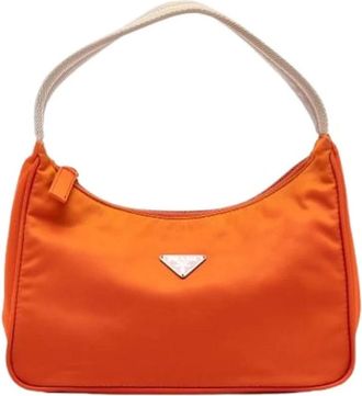Prada Pre-owned Shoulder Bags, female, Orange, Size: ONE SIZE Pre-owned Shoulder Bag