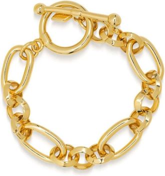 Nialaya Chunky T-bar cable-chain bracelet - women - Gold Plated Steel - 16