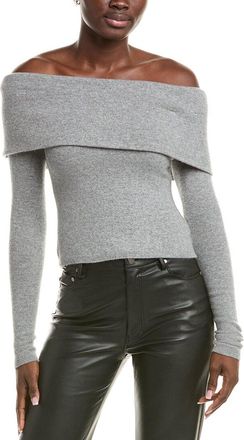 Alice & Olivia Coretta Off-Shoulder Cashmere-Blend Pullover