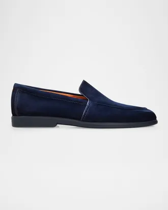 Santoni Men & apos;s Malibu Suede Slip-On Sport Loafers