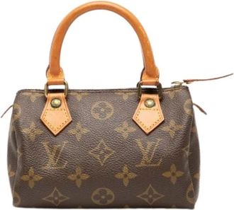Louis Vuitton Pre-owned Mini Speedy - Dames - Vintage Mini Tas - Bruin - ONE Size - Leer - Vintage