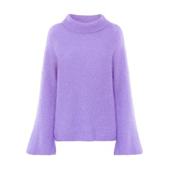 Americandreams Felicia Oversized Knit - Dames - Coltruien - Paars - S - Wol - Truien & Vesten