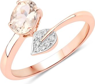 Rafaela Donata Womens Khushi Female Sterling Silver Ring - Rose Gold - Size S