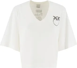 Pinko Mujer, Camisetas, Blanco, Talla: S