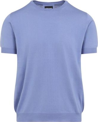 Giorgio Armani Blue Round Neck Pullover