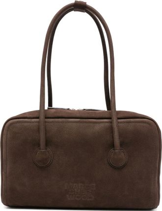 Marge Sherwood Borsa tote in pelle scamosciata con manico - Marrone