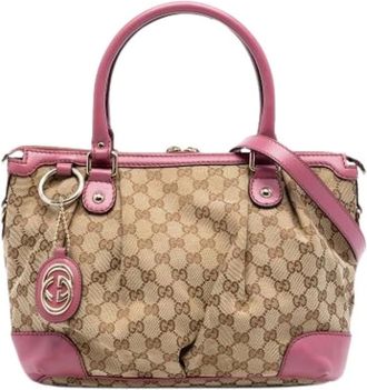 Gucci Pre-owned Handbags, female, Beige, Size: ONE SIZE Pre-owned Sukey Handbag