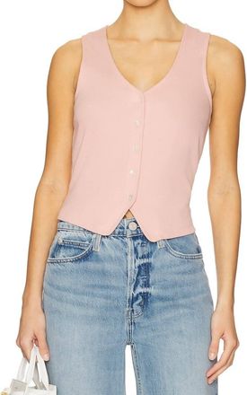 Veronica Beard Hoorne Sleeveless Top In Pink Clay