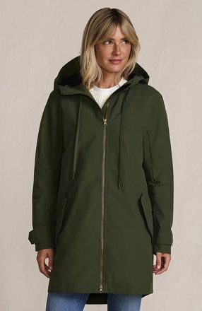 Lands End Squall A-Line Rain Jacket in Darkest Olive at Nordstrom, Size Large