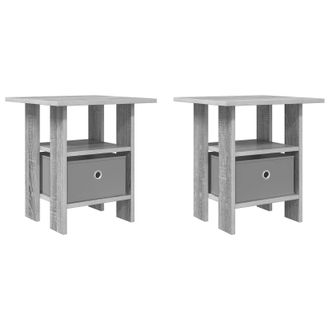 vidaXL Mesita De Noche Con Caj&oacute;n 2 Pcs Gris Sonoma 41 X 40 X 45 Cm Vidaxl