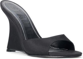 Staud Brigitte Wedge Sandal in Black at Nordstrom, Size 7.5Us