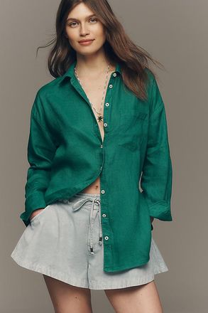 Maeve Bennet 100% European Linen Buttondown Shirt