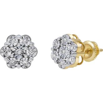 LuvMyJewelry Petite 10K Yellow Gold Diamond Stud Earrings - 0.08ct. at Nordstrom