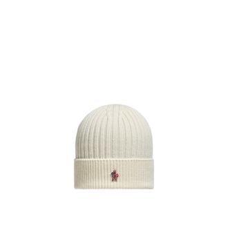 Moncler Moncler Wool Beanie, Men, White, Size: One Size