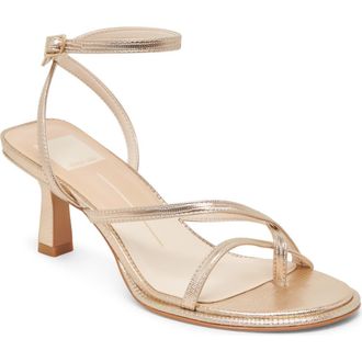 Dolce Vita Morah Ankle Strap Sandal in Gold Metallic Stella at Nordstrom Rack, Size 8