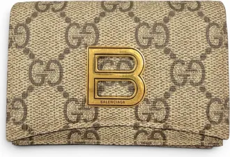 Gucci Beige Brown Gg Supreme Wallet (Tri-Fold) (Pre-Owned)