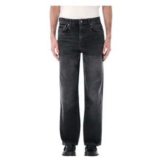 Represent Straight Jeans, male, Black, Size: W32 R3 Baggy Denim