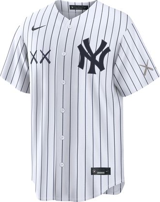Nike New York Yankees Nike Mens x KAWS MLB Stadium Jersey in White | RE260MG1KA2-UUU