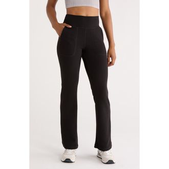 Calvin Klein Tech Waffle Flare Pants in Black at Nordstrom Rack, Size Medium