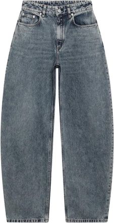 Alaia Round Denim Jeans - Dames - Loose Fit Jeans - Blauw - W24 - Denim - Jeans