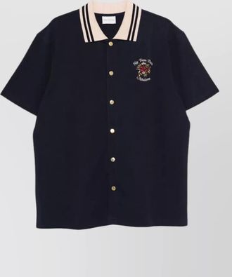 Dr&ocirc;le de Monsieur cotton piqu&eacute; shirt