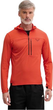 Dynafit Traverse Sun Hoodie - Heren - Sportshirts - Oranje - L - Polyester - Fitness
