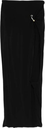 Jean Paul Gaultier Gonna midi con spacco - Nero