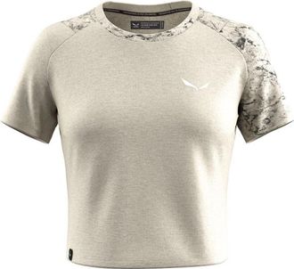 Salewa Lavaredo Hemp Crop T-Shirt Funktionsshirt f&uuml;r Damen | beige/grau