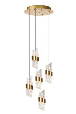 Lucide KLIGANDE Dimmable Adjustable Height Indoor Stylish LED Pendant Light in Yellow