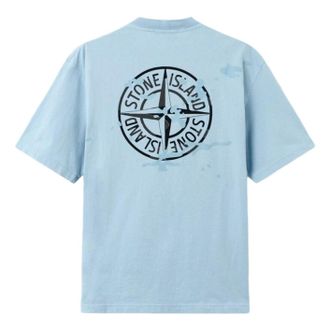Stone Island 2100001 Camo Compass T-Shirt Dust Blue L1S152100001S0E14V004A