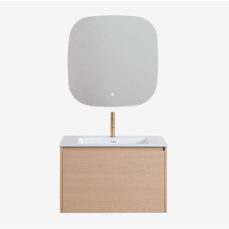 Sklum Conjunto De Mueble De Ba&ntilde;o En Madera Con Lavabo Integrado Jacob Sklum