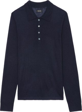 Zadig&Voltaire Dimi kasjmier poloshirt - Blauw