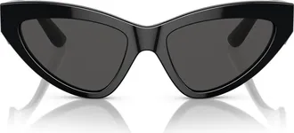 Dolce & Gabbana 55mm Cat Eye Sunglasses in Black at Nordstrom