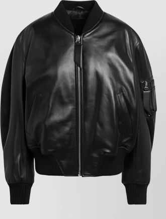The Attico leather bomber jacket