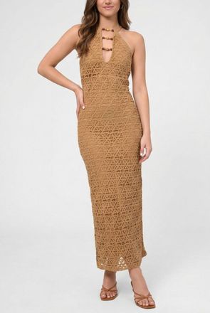 Rachel Roy Aitana Bead Keyhole Crochet Maxi Dress