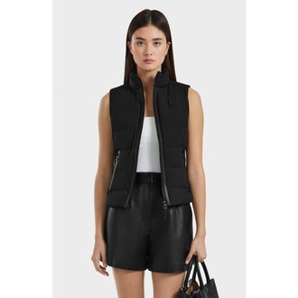 Rudsak Gabriella Womens Light Down Quilted Vest in Black at Nordstrom, Size X-Large