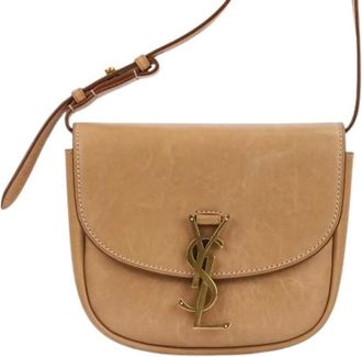 Saint Laurent Pre-owned Cross Body Bags, female, Beige, Size: ONE SIZE Pre-owned Leather shoulder-bags