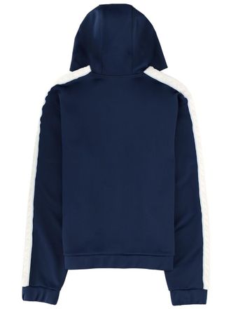 Casablanca Polyamide-Cotton Blend Zip Hoodie - Blue