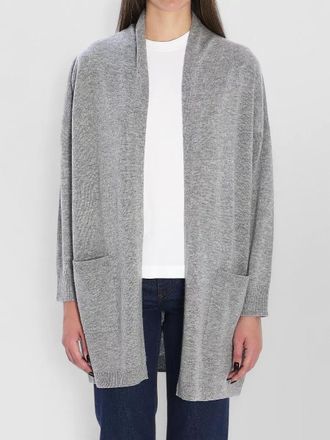 Allude cashmere wool relaxed-fit open cardigan